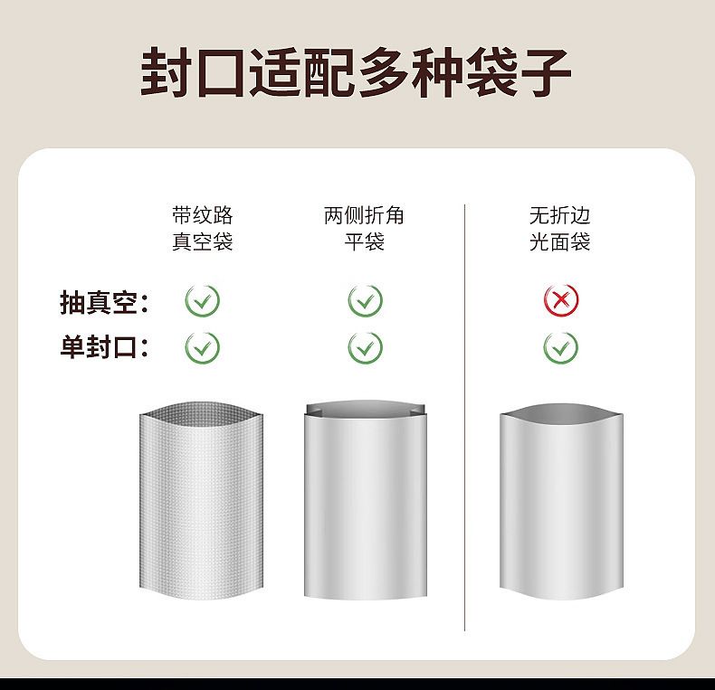 Vacuum sealer machine, USB rechargeable, automatic manual mode