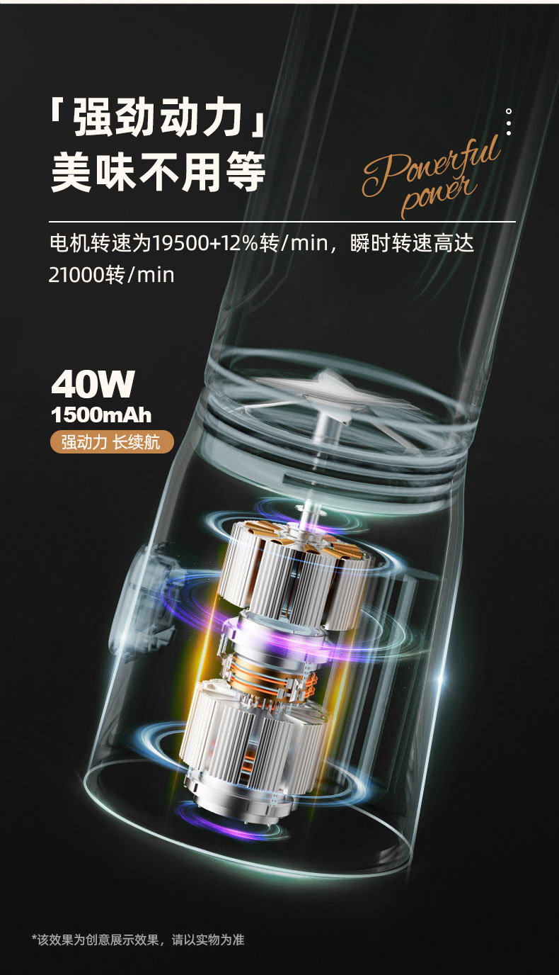 跨境榨汁机新款便携式充电小型辅食碎冰家用多功能果汁机榨汁杯