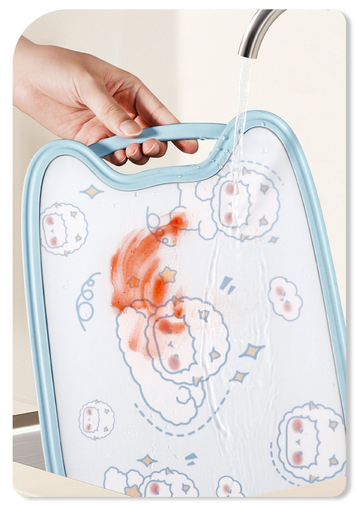 Kitchen knife and cutting board 2-in-1, baby food preparation set