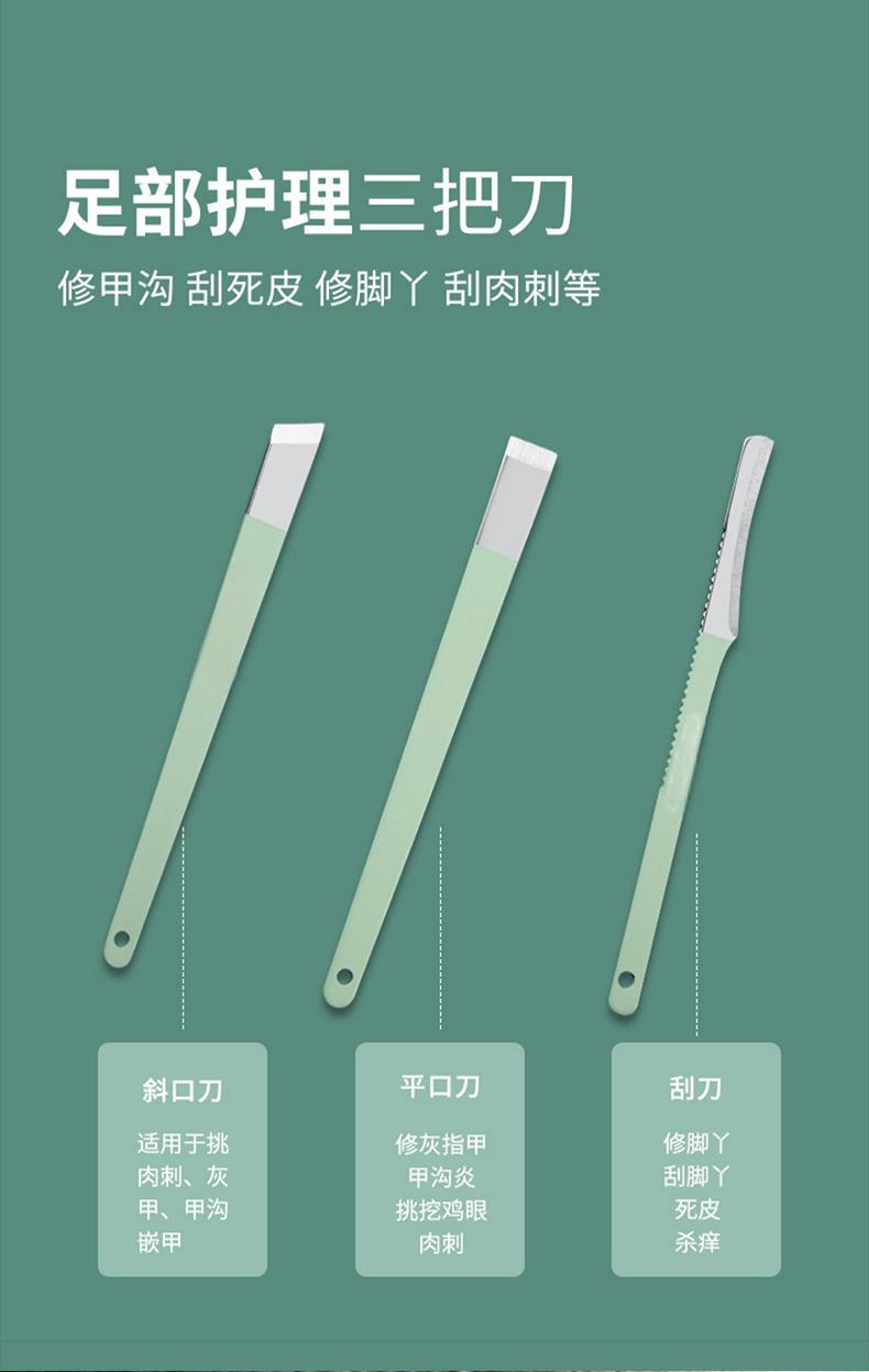 Matcha Green Nail Clipper Complete Set with Nail Care Tools