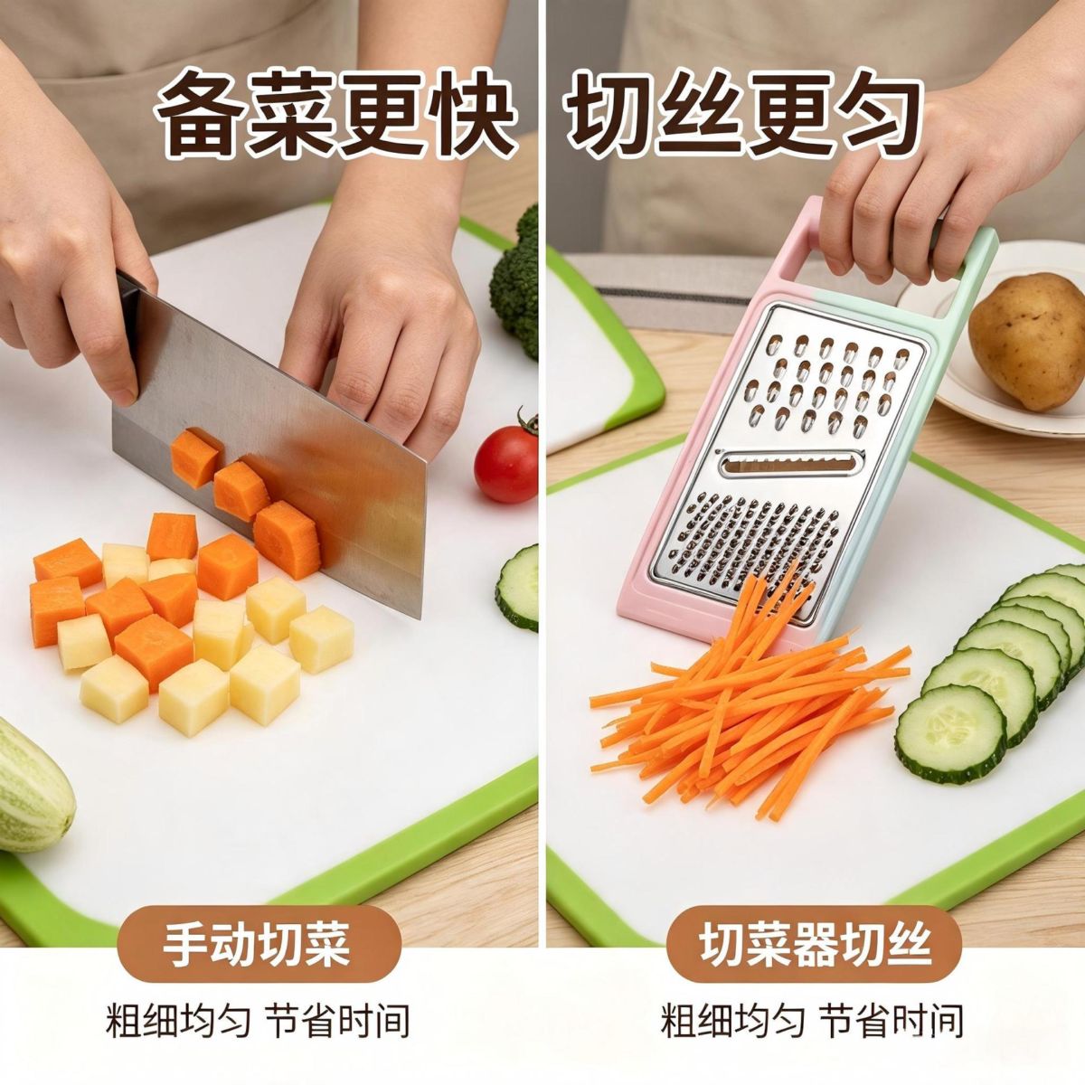 家用多功能切菜器不锈钢擦丝器土豆萝卜刨丝切片厨房手动切丝神器