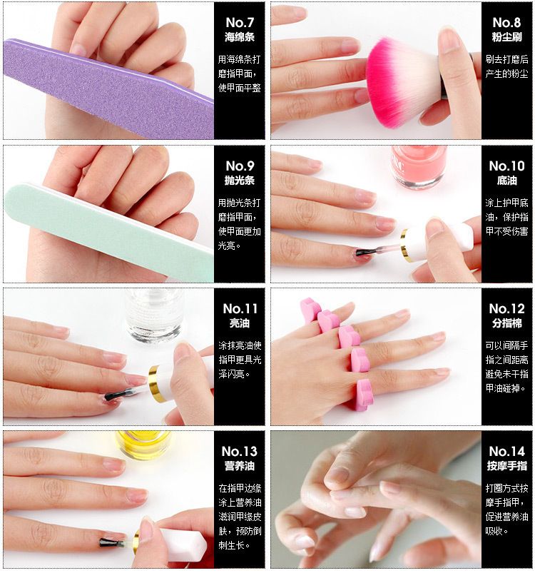 Nail polishing kit, sponge files and buffer strips