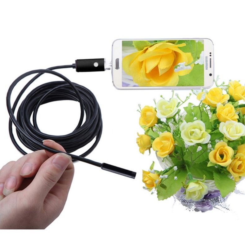 7mm USB Android endoskop, 1m su geçirmez, elle tutulan