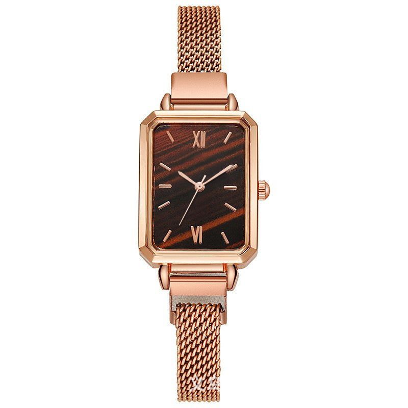 Women's watch, peacock green square design, elegant style