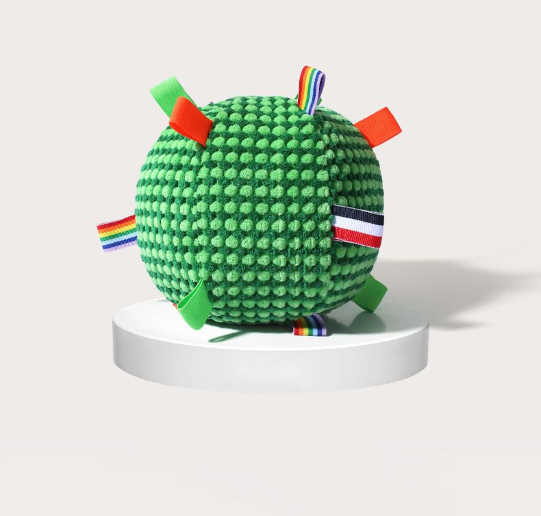 Dog toy with bell ball, sound-making, durable, plush