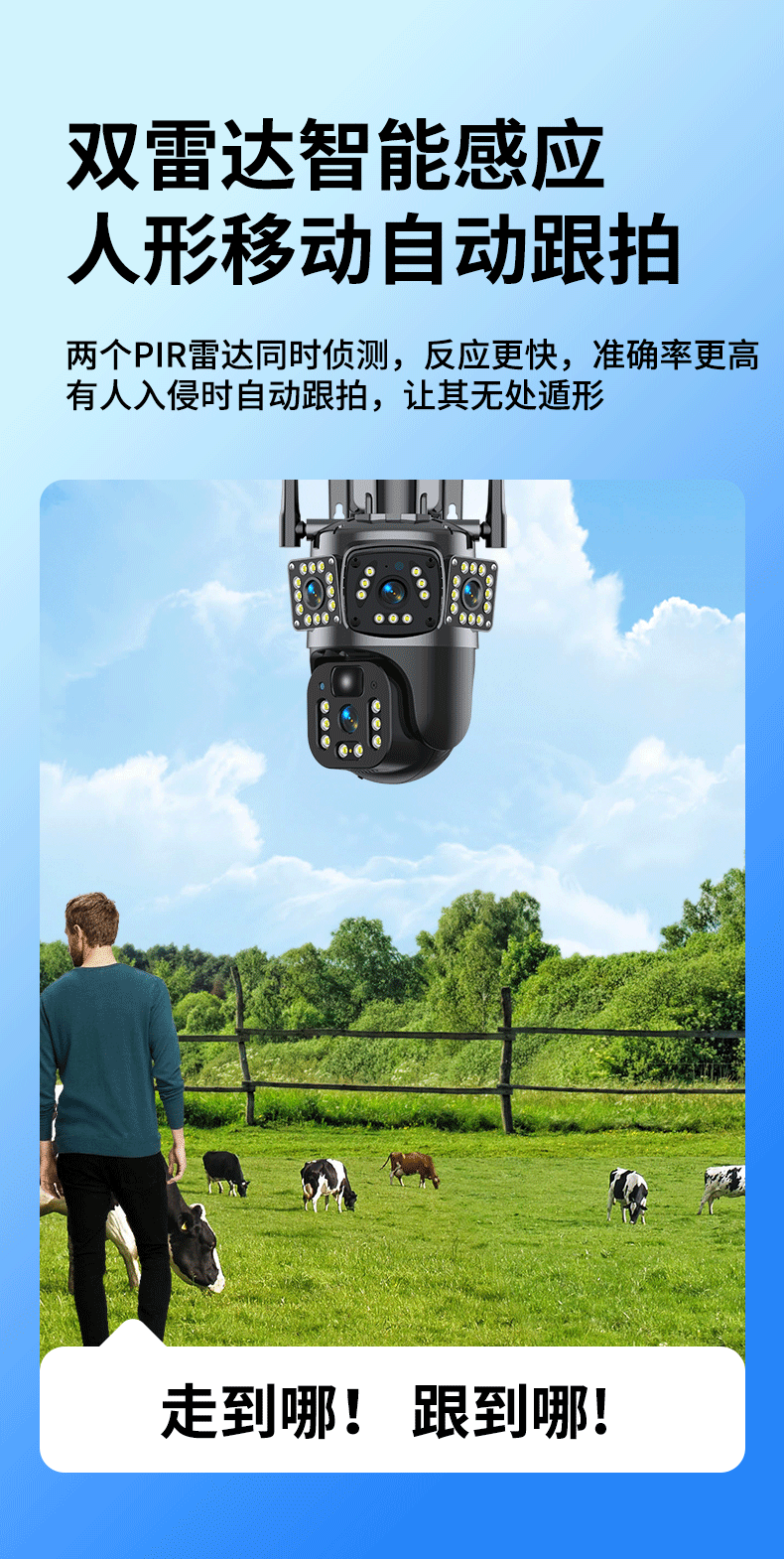 Solar surveillance camera 360° night vision remote viewing