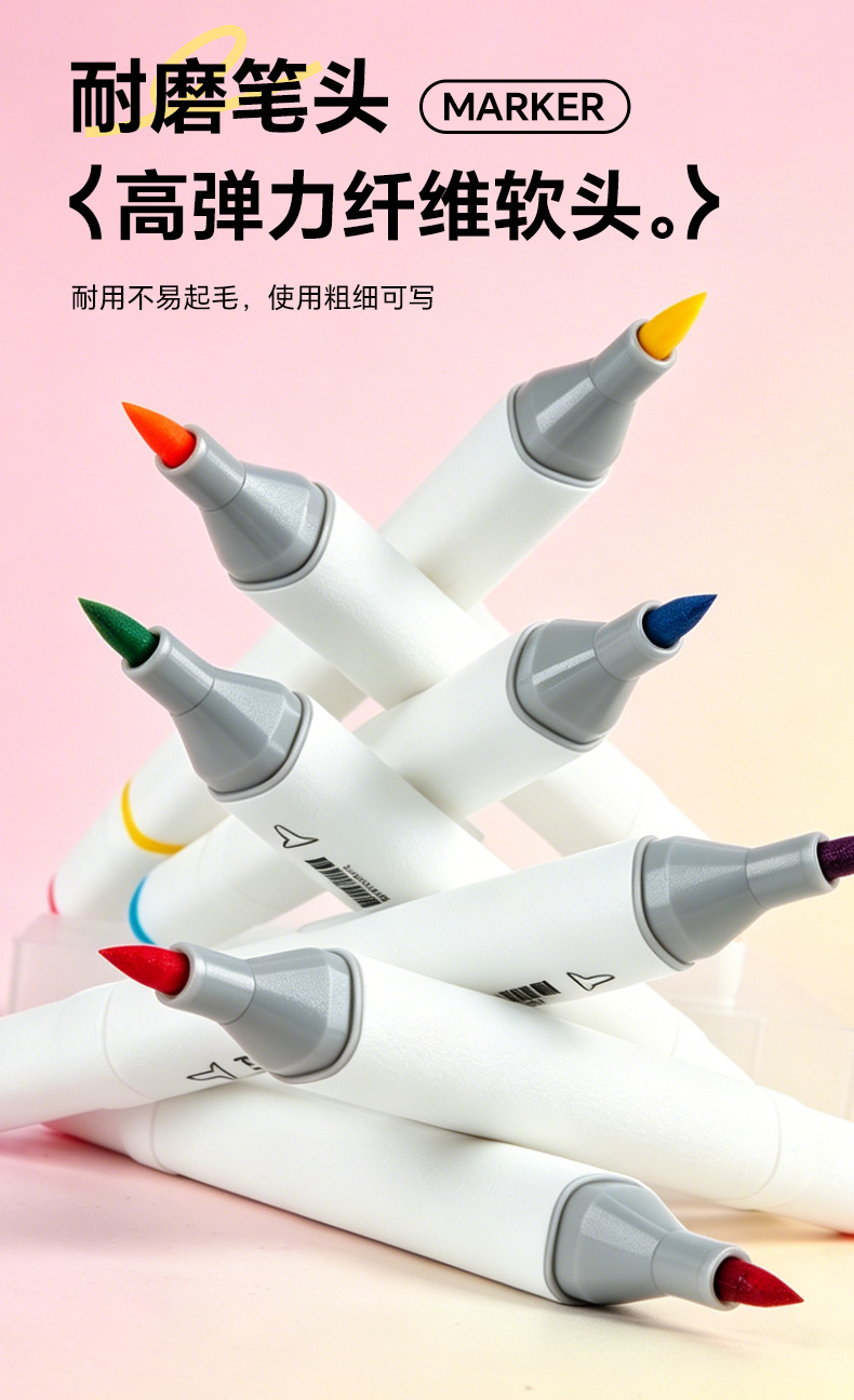 Dual-end marker pen set 100 colors quick-dry water-based
