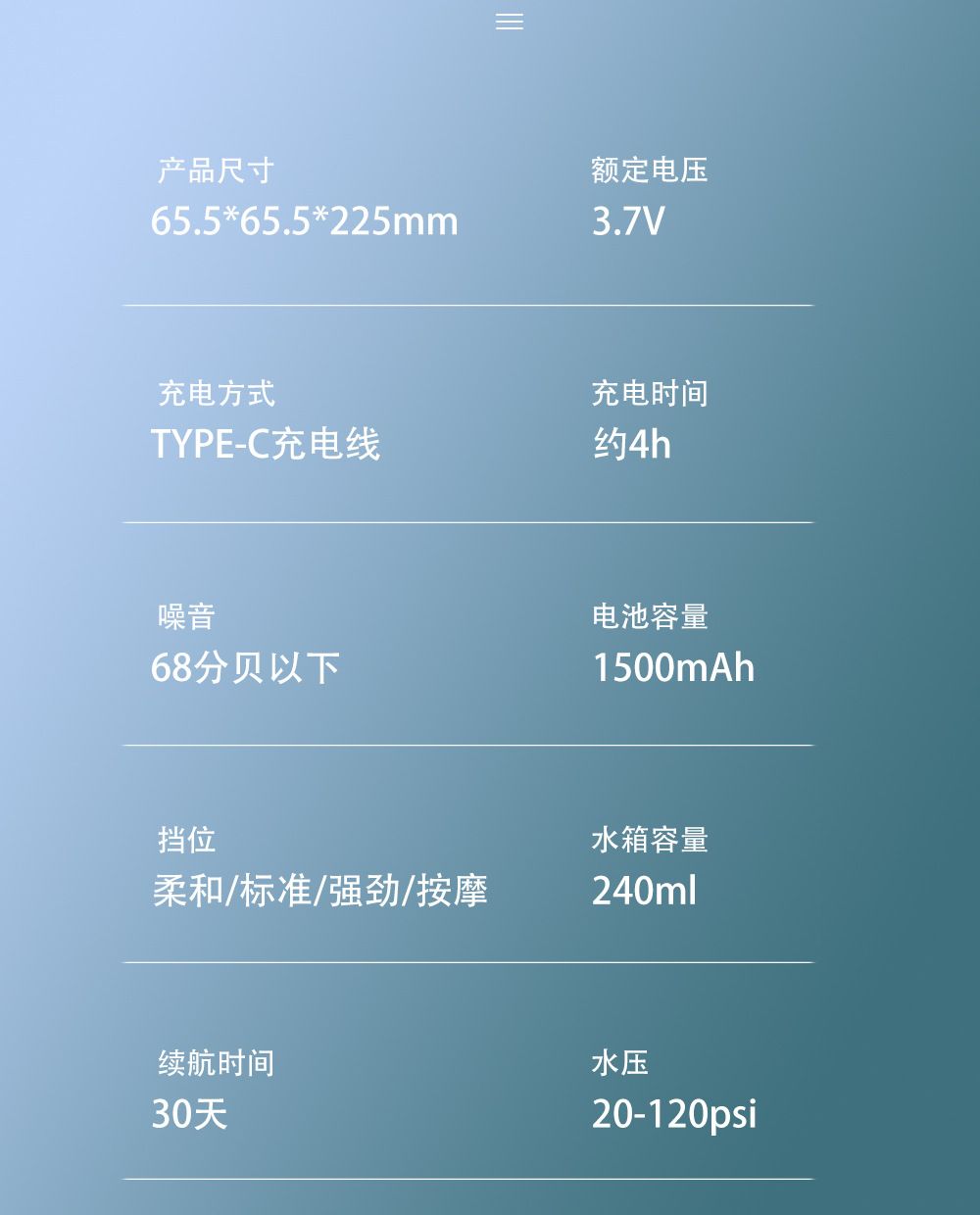 电动高频脉冲冲牙器多功能口腔清洁器洗牙器便携式家用牙齿水牙线