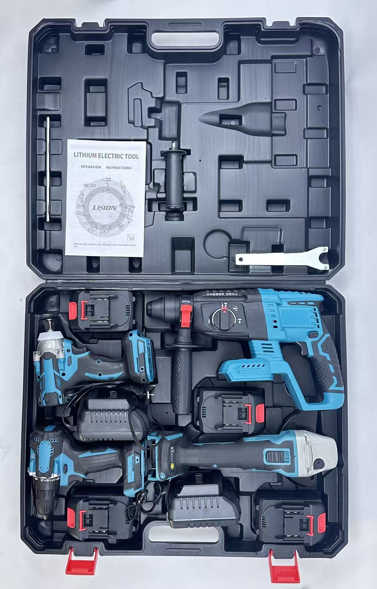 Brushless lithium electric tool set, four-piece