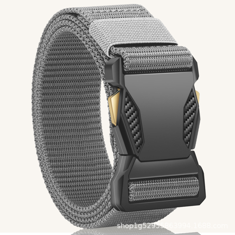 Men's tactical belt, nylon canvas, multifunctional