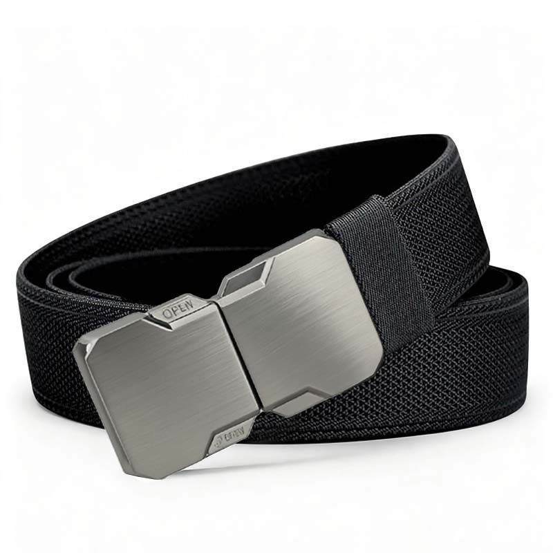 Men's tactical belt, nylon canvas, elastic webbing