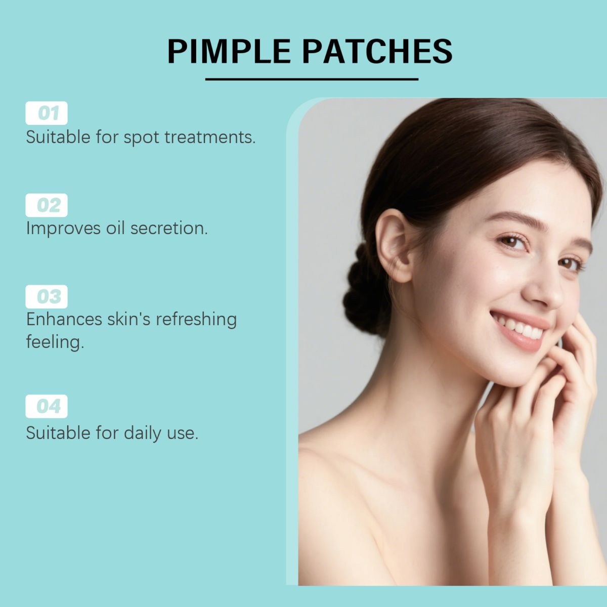 EELHOE salicylic acid acne patches, breathable daily use