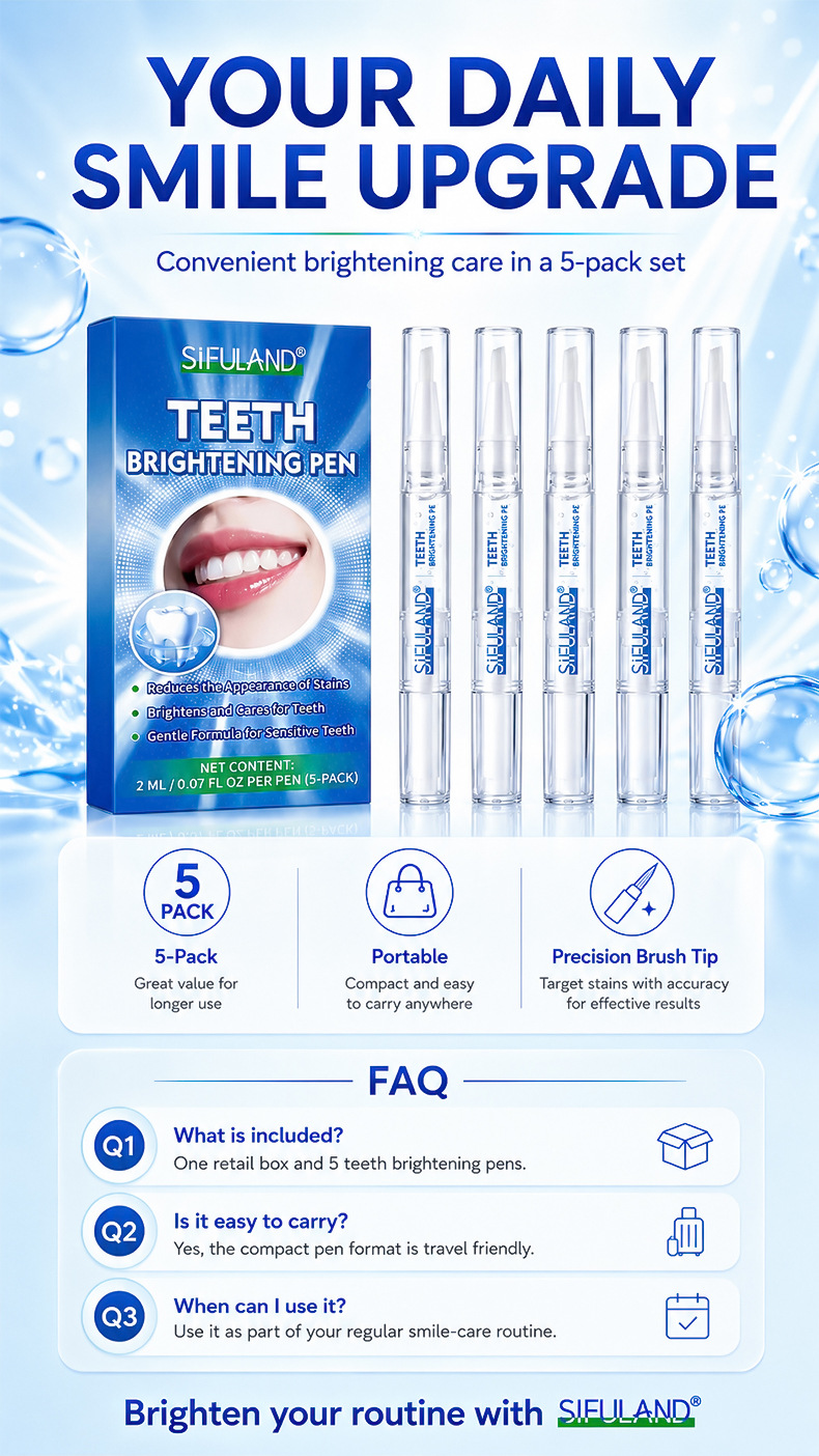 Teeth whitening pen with stain remover