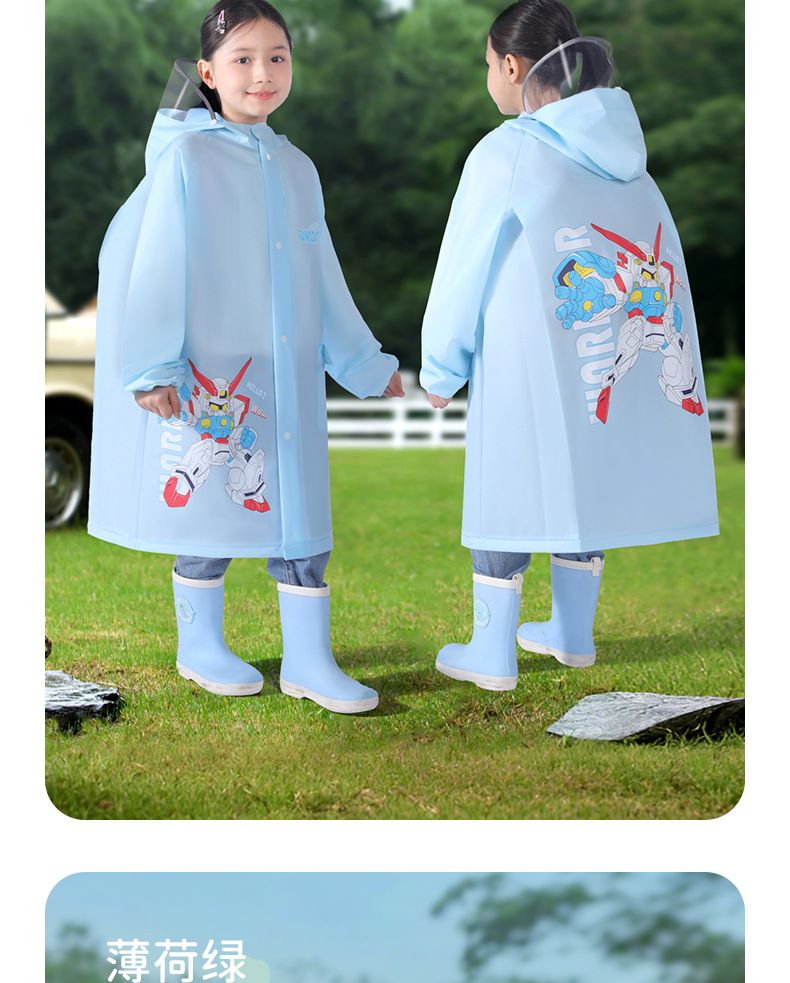 Kinderregenponchos wasserdicht, 6-12 Jahre