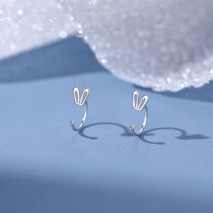 S925 silver diamond brushed earrings