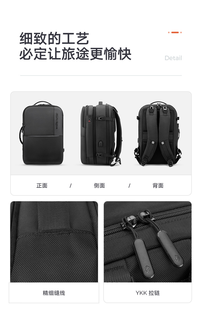Çift omuzlu sırt çantası, büyük kapasite, su geçirmez, laptop bölmesi
