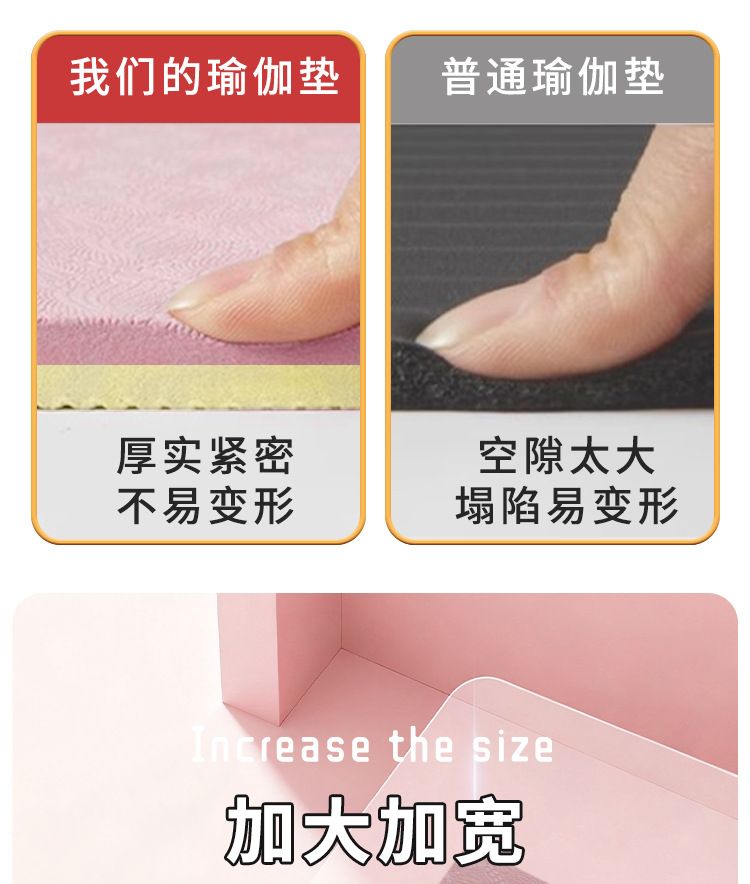 瑜伽垫室内静音可折叠舞蹈垫宿舍无味跳舞专用地垫泡沫轴健身套装