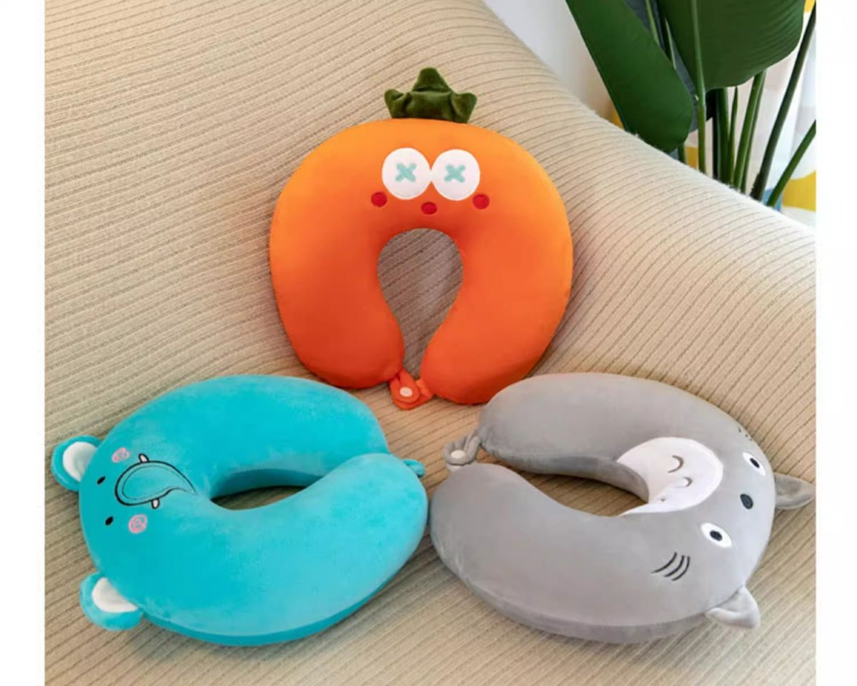 U-shaped neck pillow for travel and napping