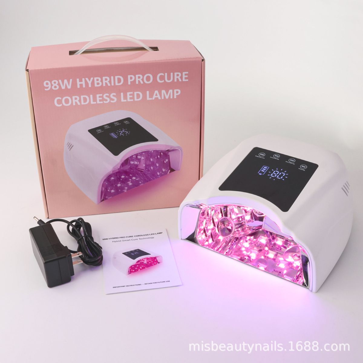 UV/LED tırnak lambası, profesyonel, hızlı kurutma, kablosuz
