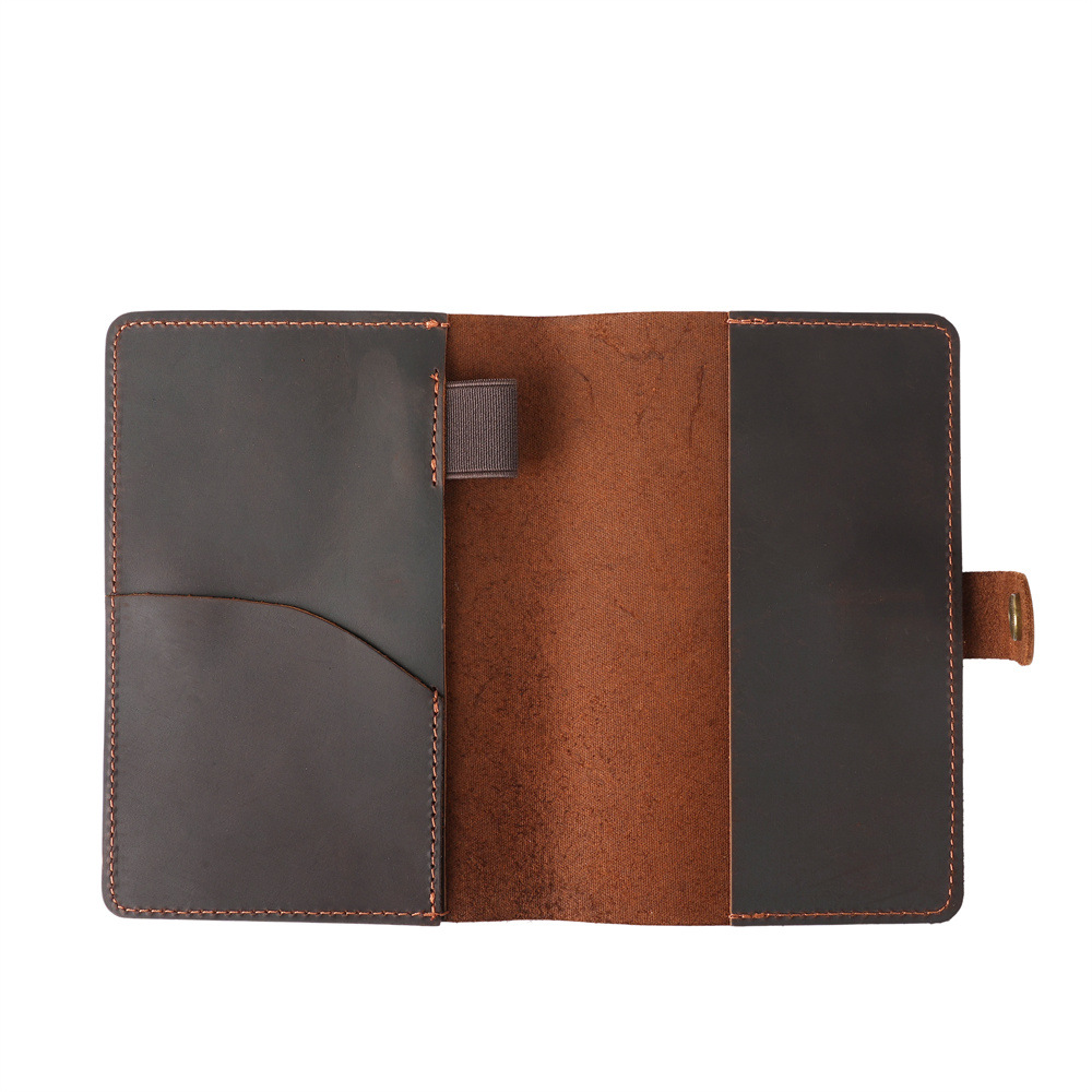 1158 Genuine Leather Crazy Horse Passport Travel Wallet Card Holder