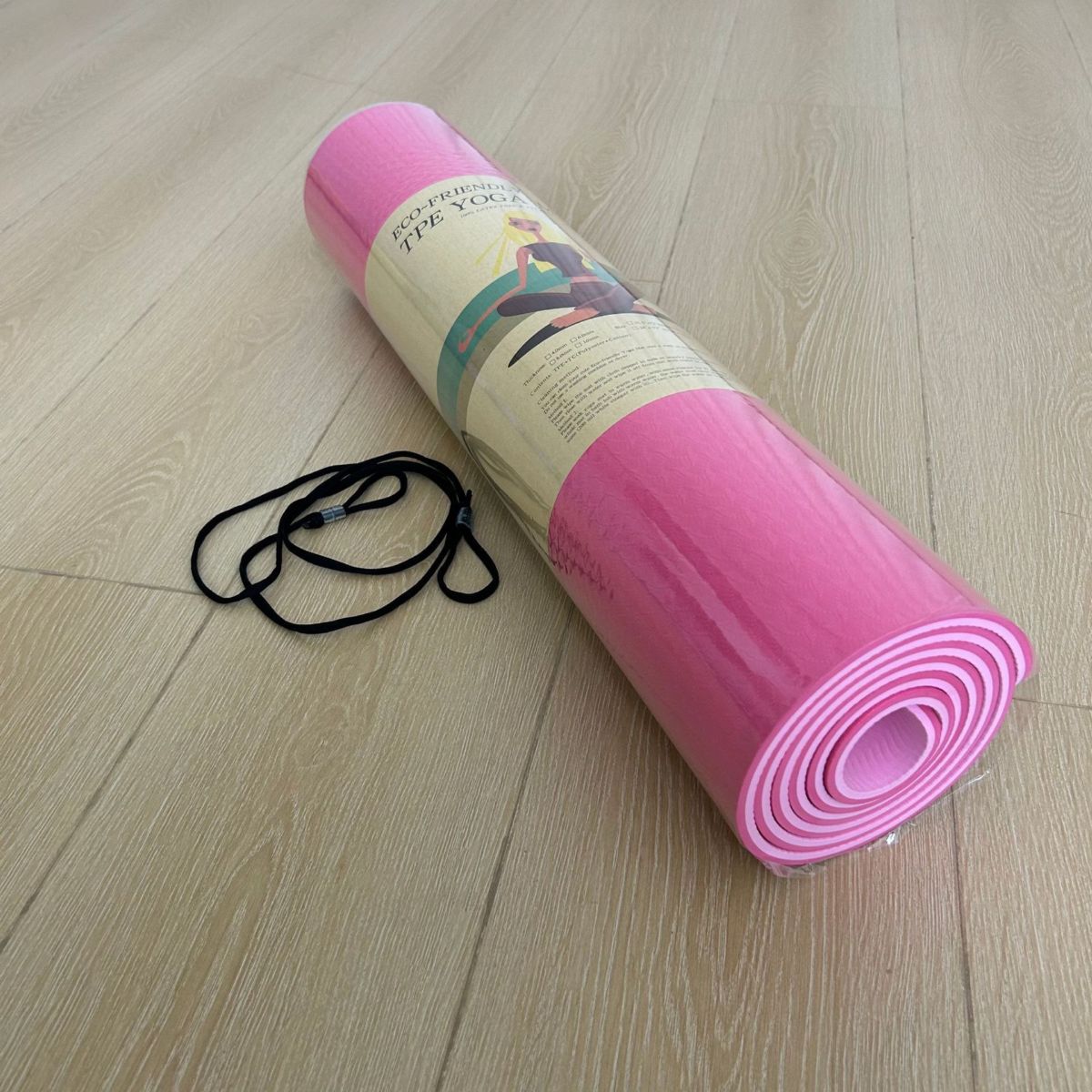 Çift renkli TPE yoga matı 6mm yüksek yoğunluk kaymaz