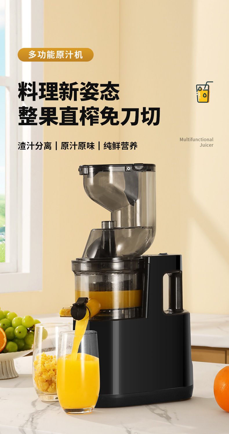 Fully automatic fruit and vegetable juicer with soy milk function