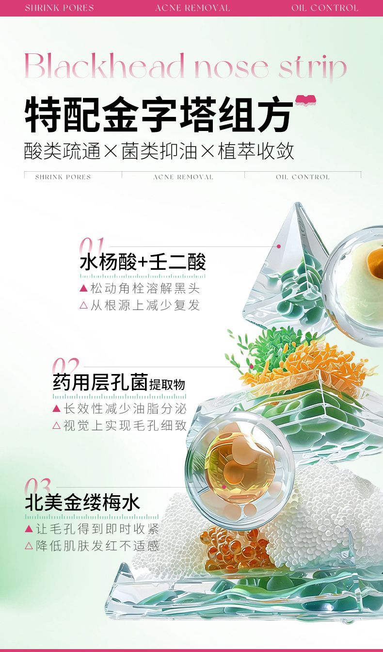 I韩伦美羽去黑头鼻膜贴强力小气泡鼻贴收缩毛孔清爽深层清洁粉刺
