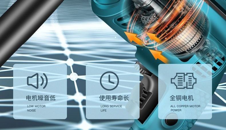 Darbeli elektrikli matkap seti, duvar delme kapasiteli