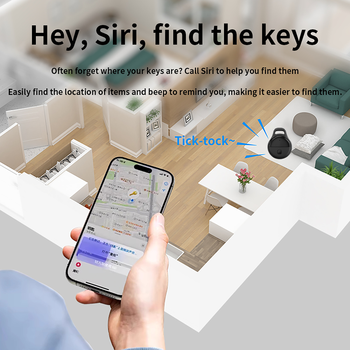 Smart GPS tracker device for keys and pets