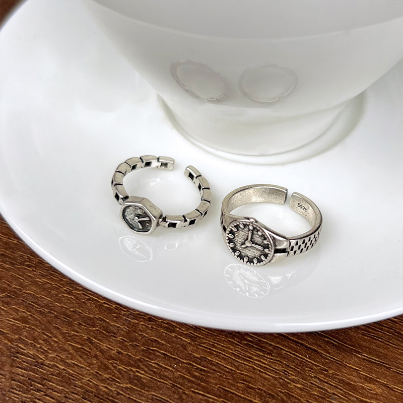 925er Silberring Damen, verstellbar offen