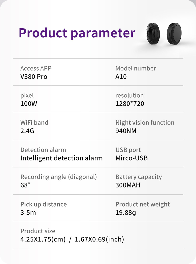 V380 Battery Security Camera with Night Vision