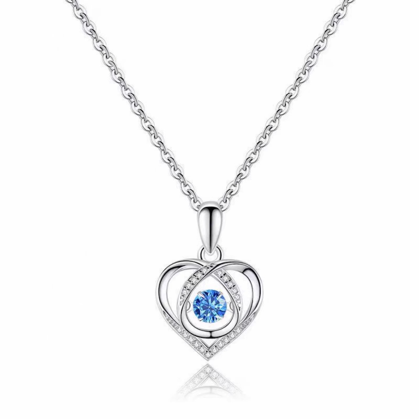 Kadınlar için 925 ayar gümüş atımlı kalp kolye, hafif lüks niş Sevgililer Günü hediyesi, kız arkadaşa, eşine, 520 hediyesi.