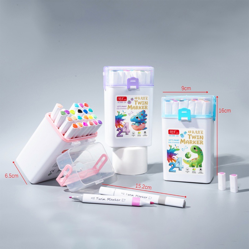 Water-based marker pen set, 36 pens for art and drawing