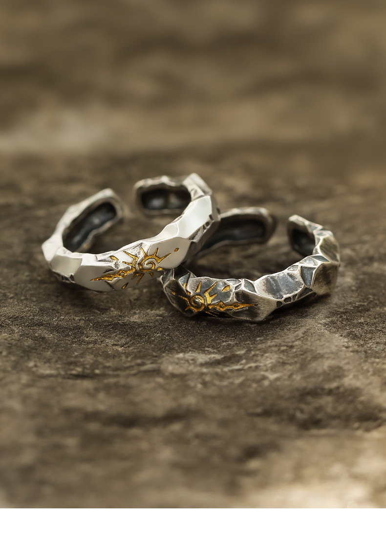 Self-discipline sterling silver men's ring