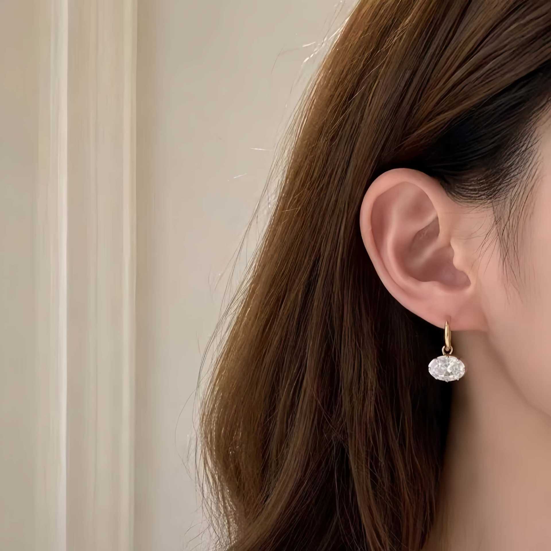 Silver earrings, S925 plated 18K gold