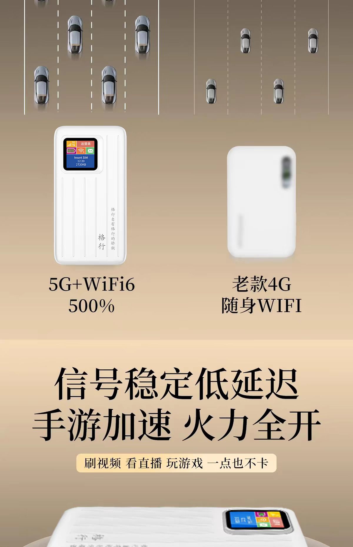 5G WiFi 6 tragbarer Netzwerk-Adapter für Reisen und Auto