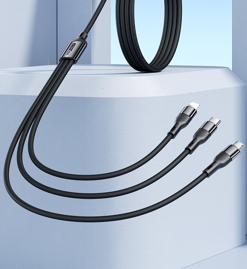240W PD 6A 3-in-1 fast charging cable