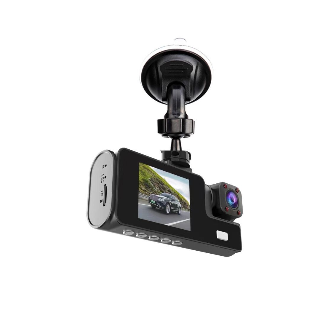 Dashcam, 3-lens, Full HD backup camera, smartphone connected