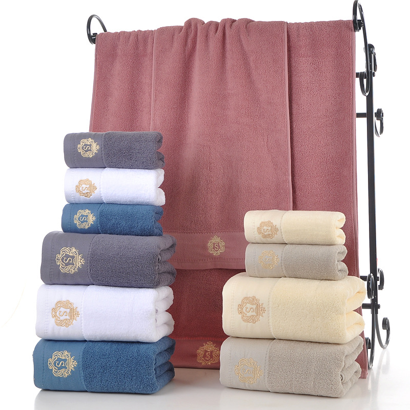 Pure cotton bath towel set, 3-piece