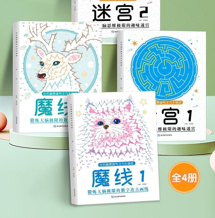 Number connection maze book ages 6-12 focus training