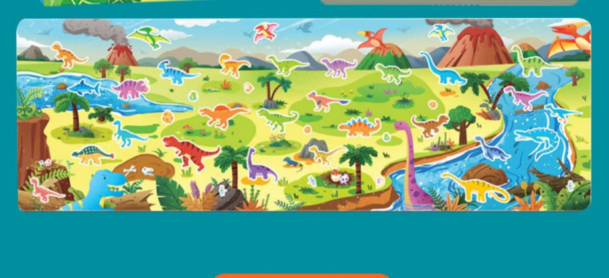 Kinder-Gel-Stickerbuch wiederverwendbar 2-6 Jahre Konzentrationstraining