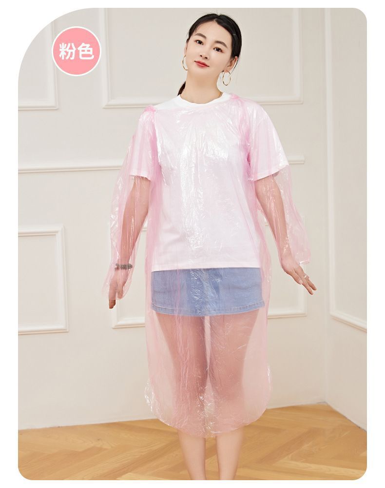 Green disposable thickened raincoat one-piece