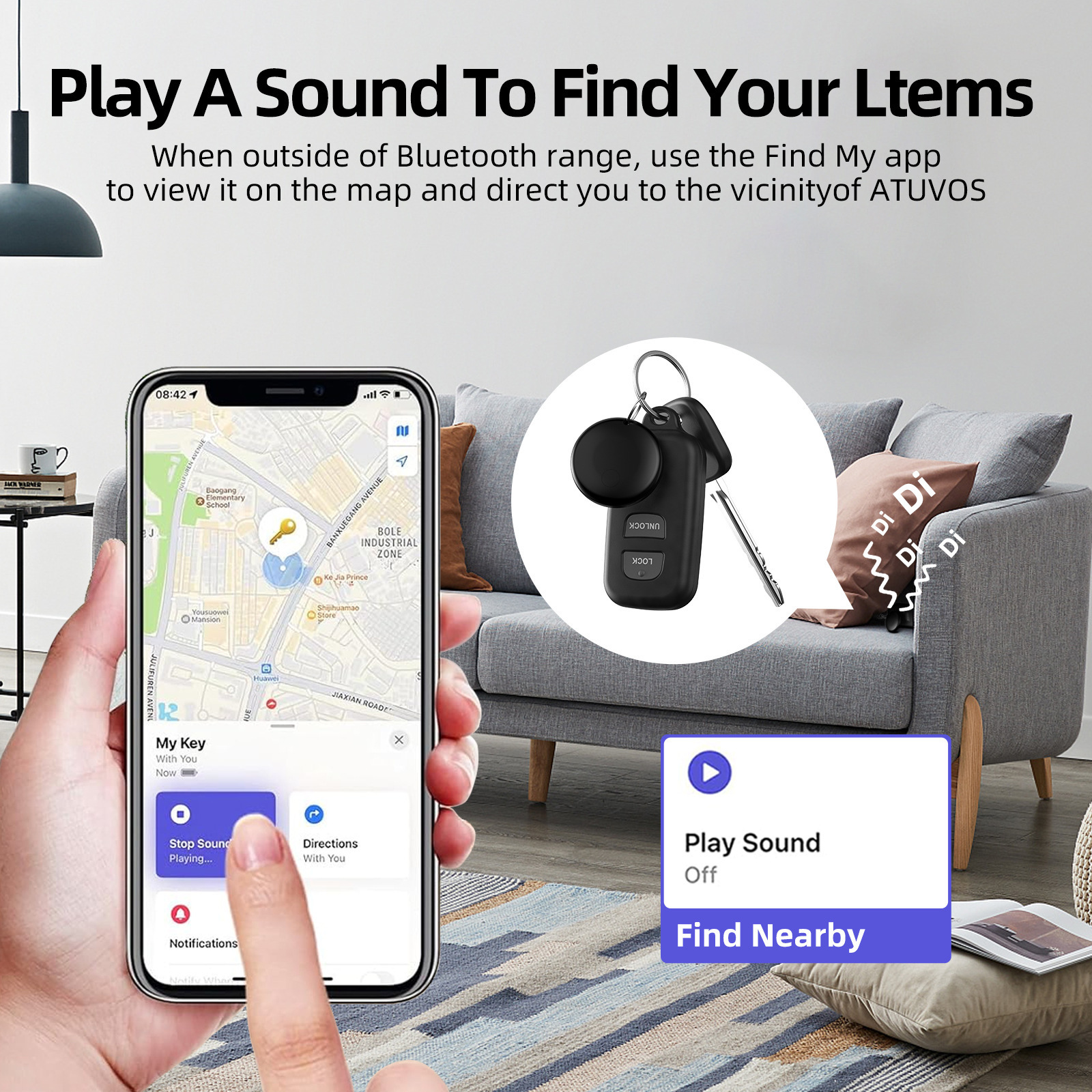 Çift sistem GPS izleme cihazı iOS Android uyumlu