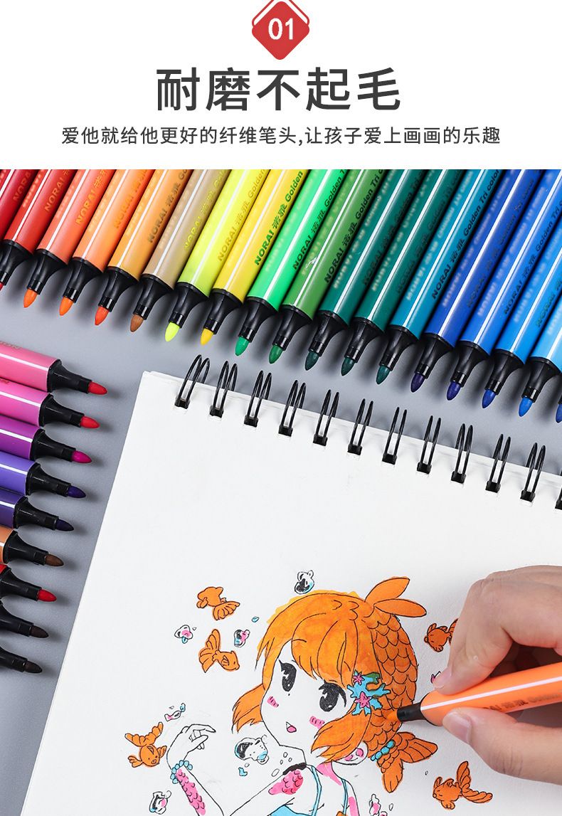 Noya washable watercolor pencils, triangle shaft, non-toxic