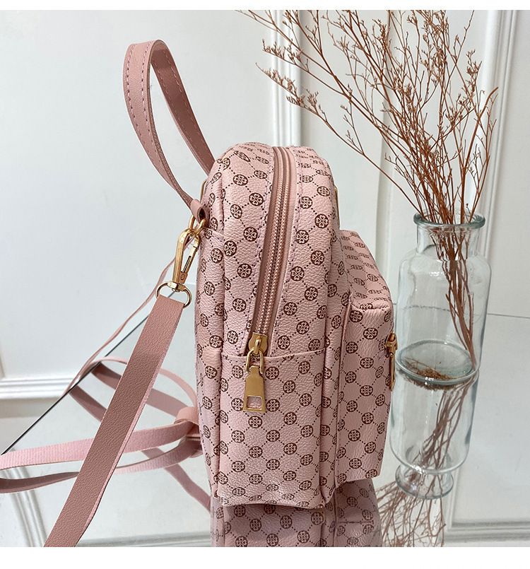 Women's backpack, floral pattern, Korean style, classic fashion