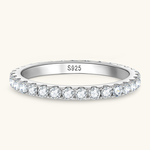 Moissanit Ring für Damen mit Sternendesign, Silber