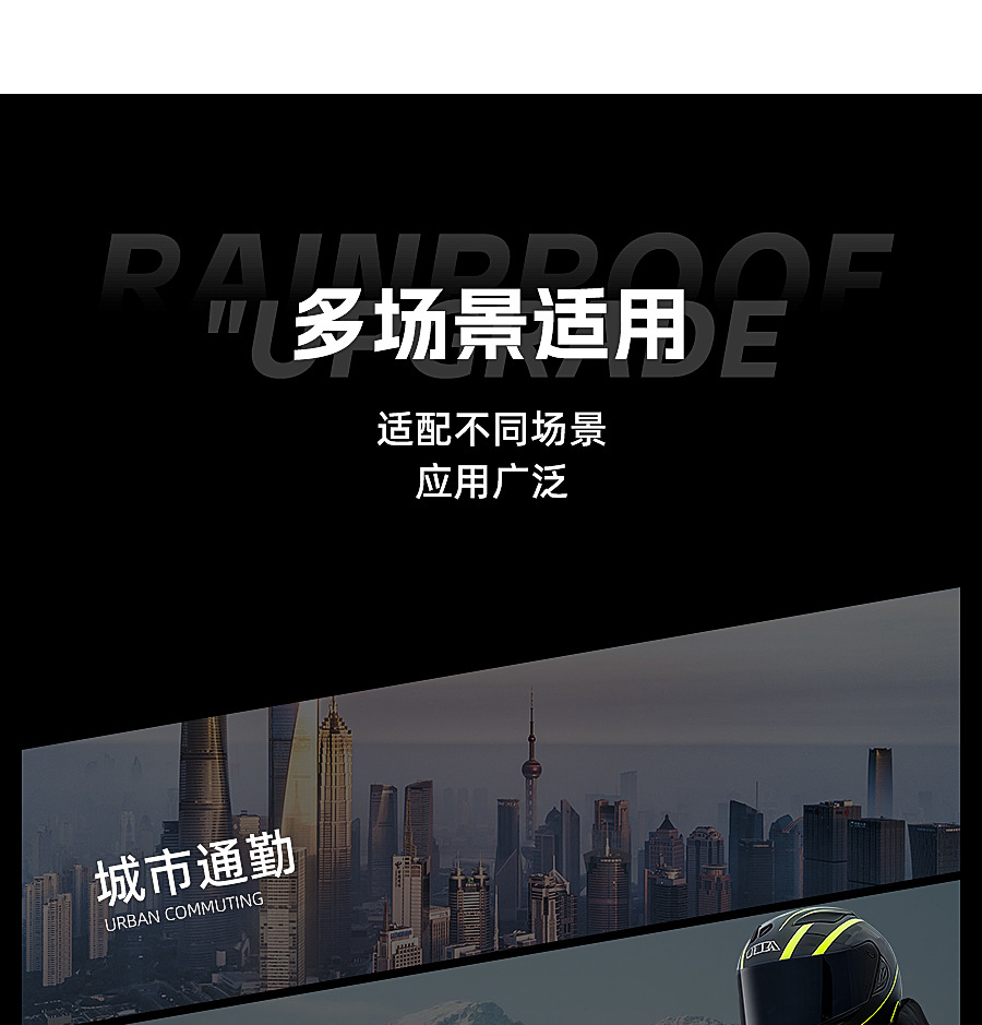 Zhengyu Two-Piece Raincoat Windproof for Motorcycles