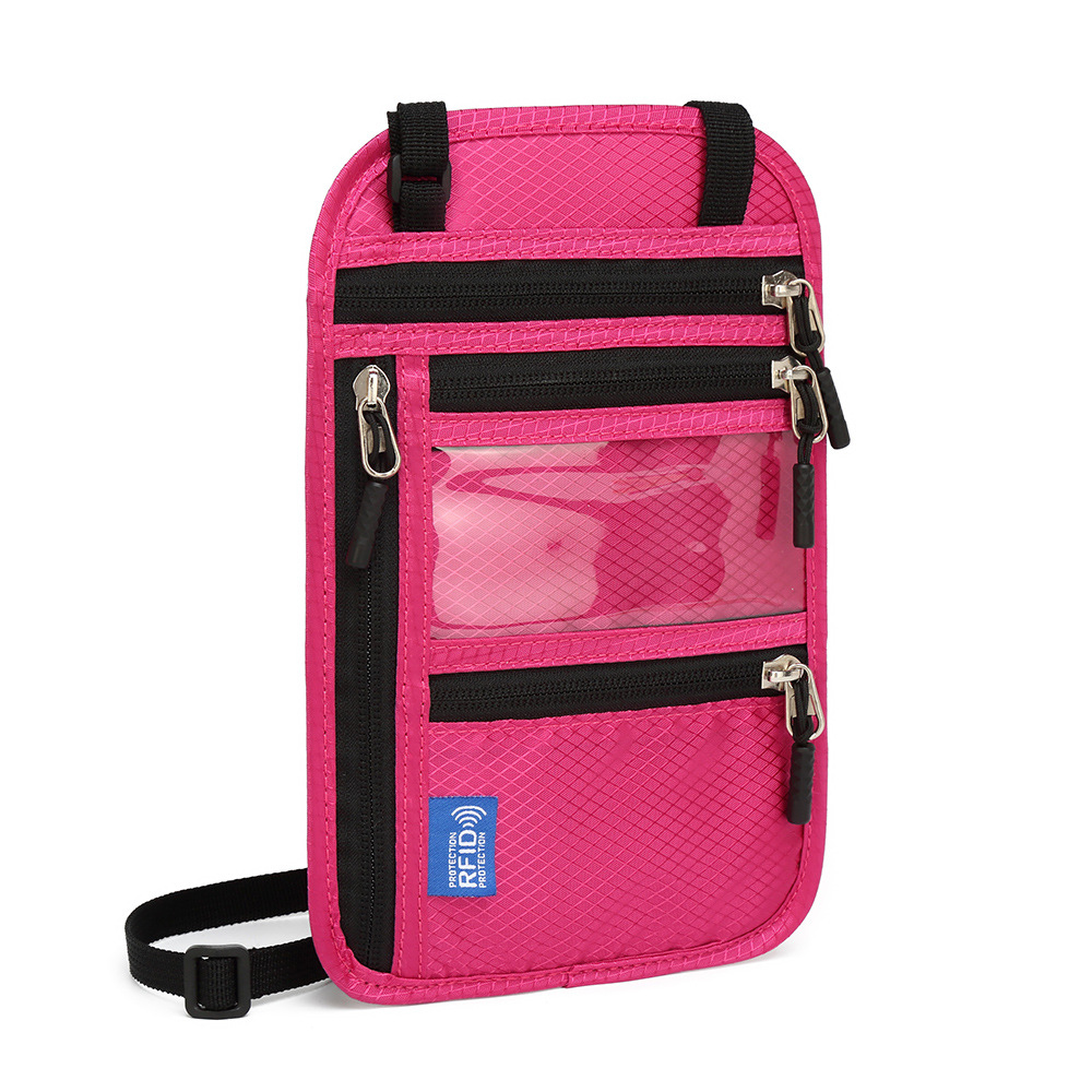 RFID document organizer, neck strap, passport protection case