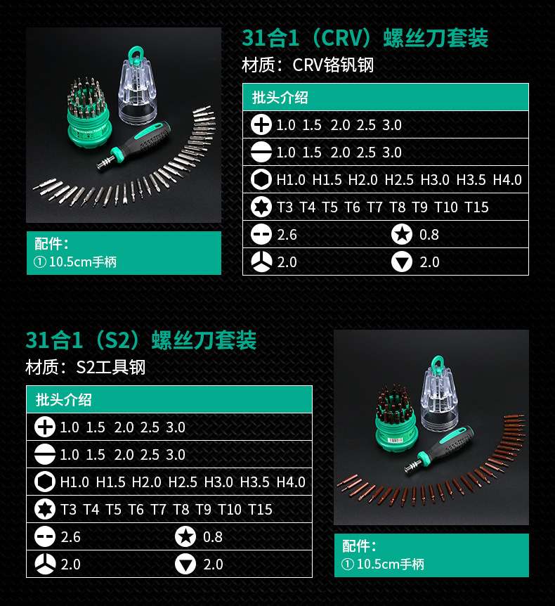 伊莱科螺丝刀套装多功能螺丝刀磁性吸附拆机工具组合工具套装批发