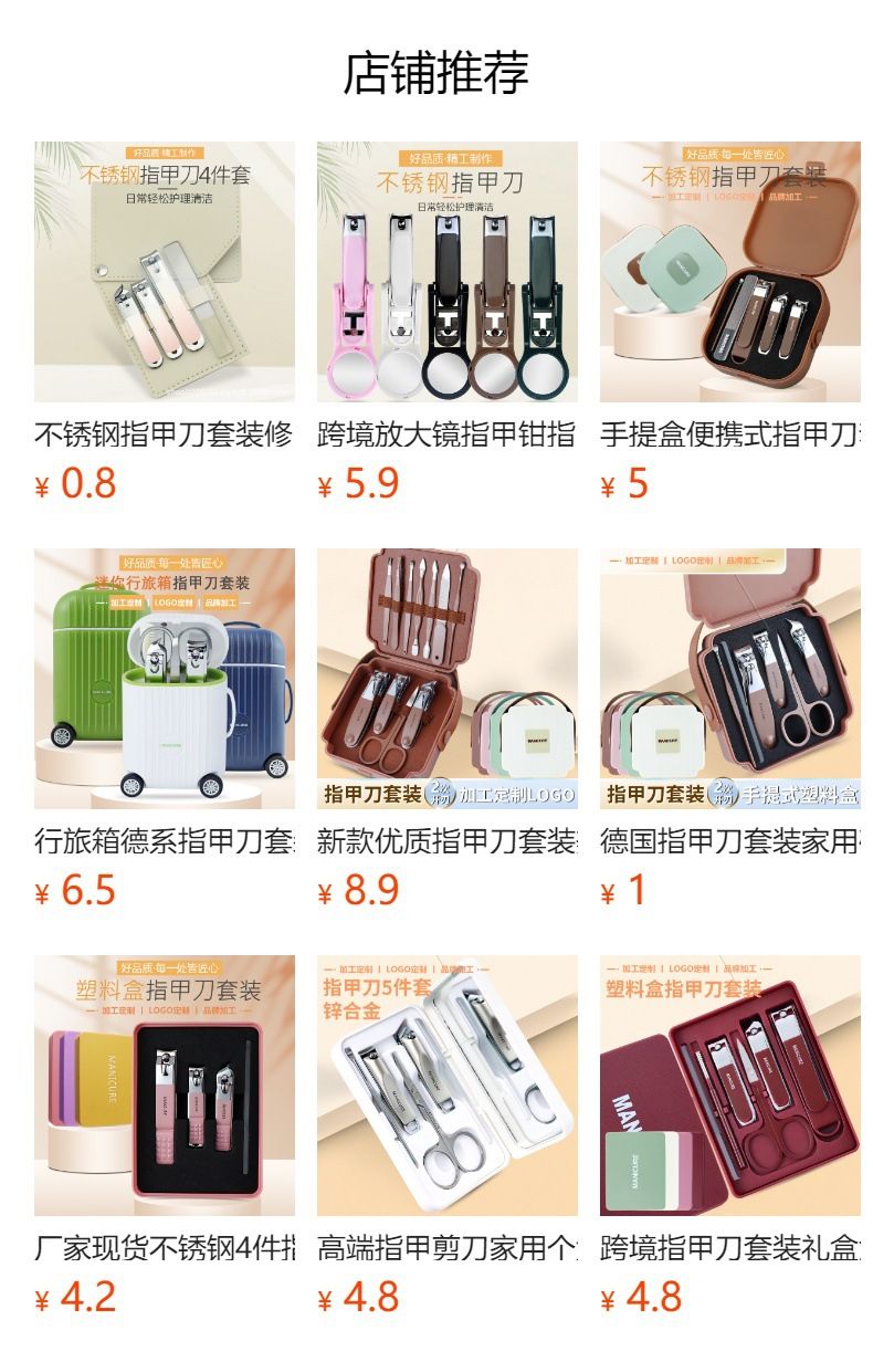 Mini travel nail care set, portable nail clippers